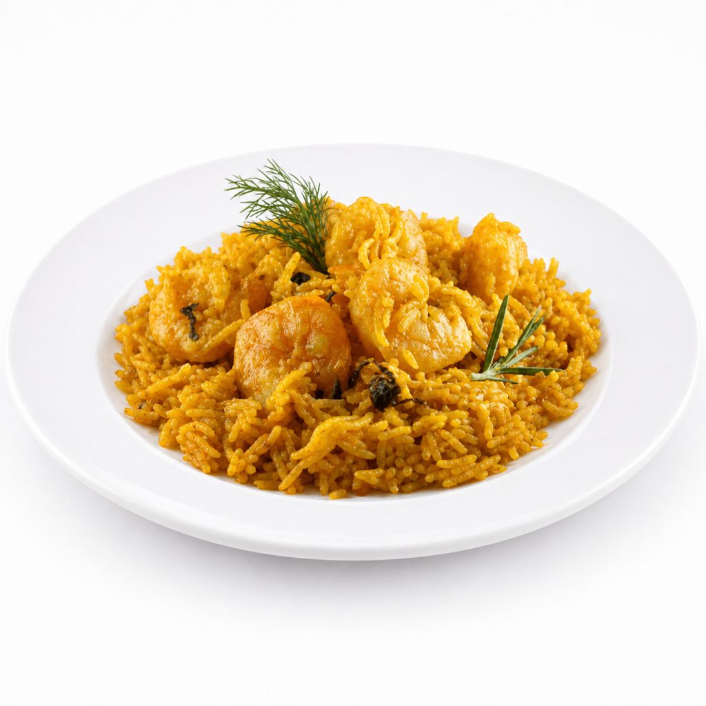 Shrimp Biryani.