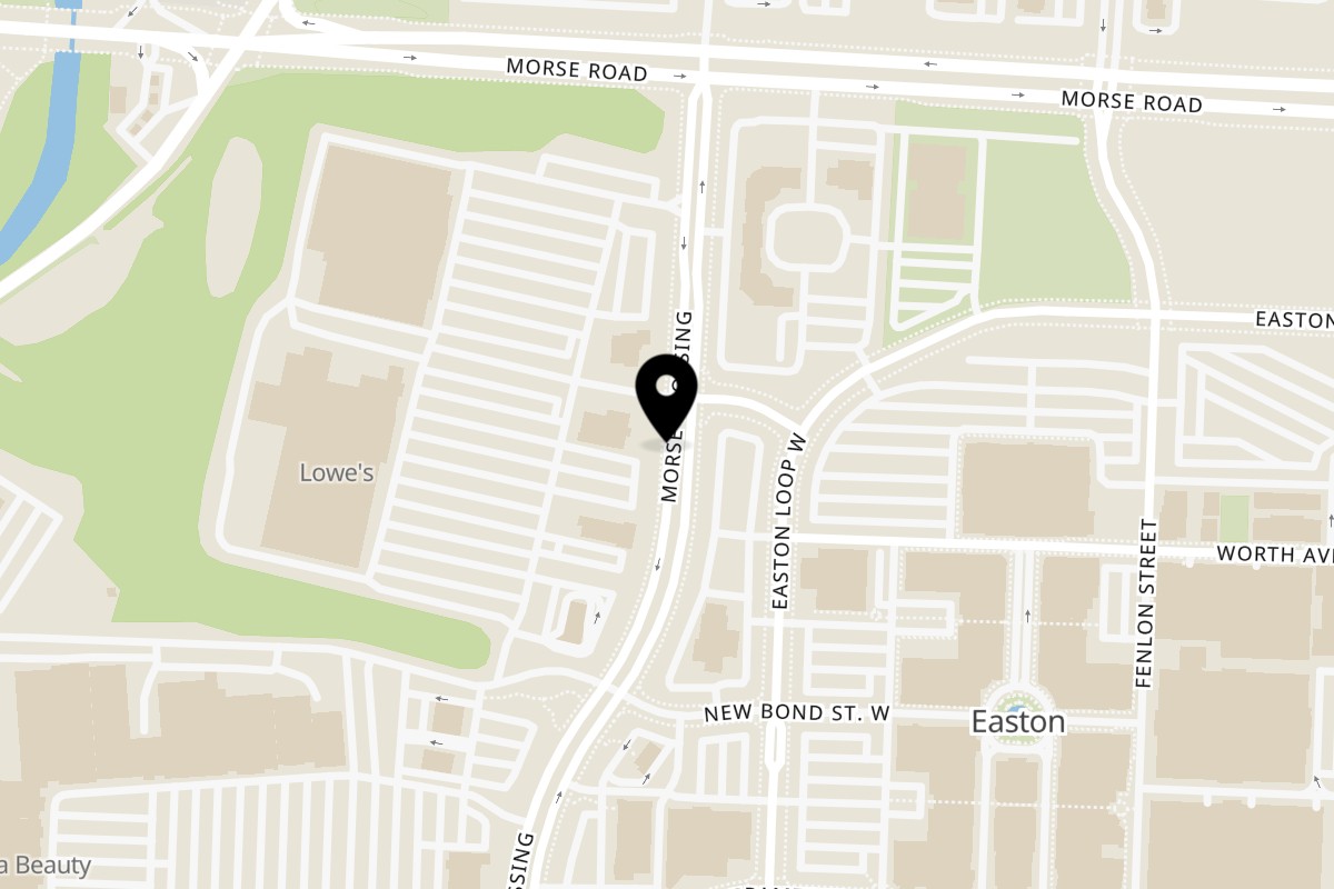 Map showing the location of Cumin & Curry on 4155 Morse Crossing in Columbus